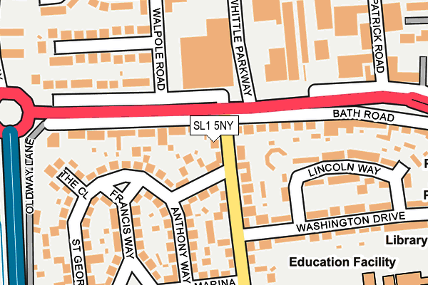 SL1 5NY map - OS OpenMap – Local (Ordnance Survey) SL1 5NY map - OS OpenMap – Local (Ordnance Survey)