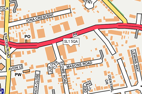 SL1 5QA map - OS OpenMap – Local (Ordnance Survey) SL1 5QA map - OS OpenMap – Local (Ordnance Survey)