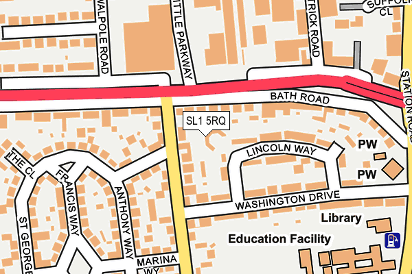 SL1 5RQ map - OS OpenMap – Local (Ordnance Survey) SL1 5RQ map - OS OpenMap – Local (Ordnance Survey)