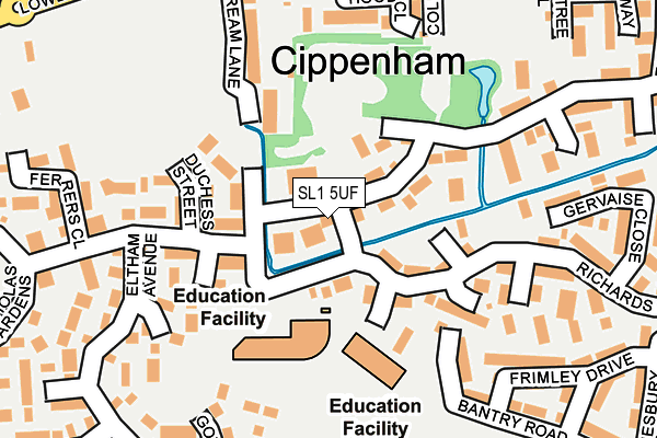 SL1 5UF map - OS OpenMap – Local (Ordnance Survey) SL1 5UF map - OS OpenMap – Local (Ordnance Survey)