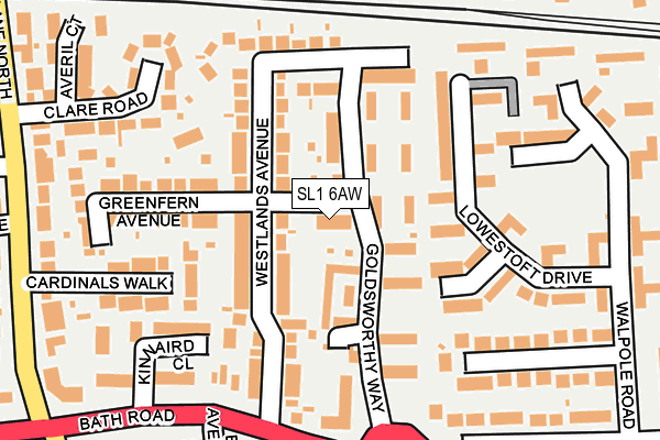 SL1 6AW map - OS OpenMap – Local (Ordnance Survey) SL1 6AW map - OS OpenMap – Local (Ordnance Survey)