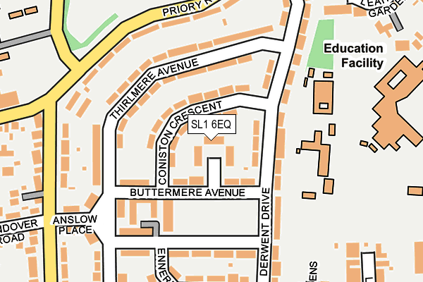 SL1 6EQ map - OS OpenMap – Local (Ordnance Survey) SL1 6EQ map - OS OpenMap – Local (Ordnance Survey)