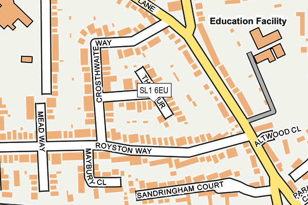 SL1 6EU map - OS OpenMap – Local (Ordnance Survey) SL1 6EU map - OS OpenMap – Local (Ordnance Survey)