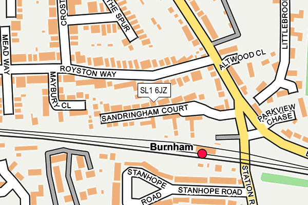 SL1 6JZ map - OS OpenMap – Local (Ordnance Survey) SL1 6JZ map - OS OpenMap – Local (Ordnance Survey)