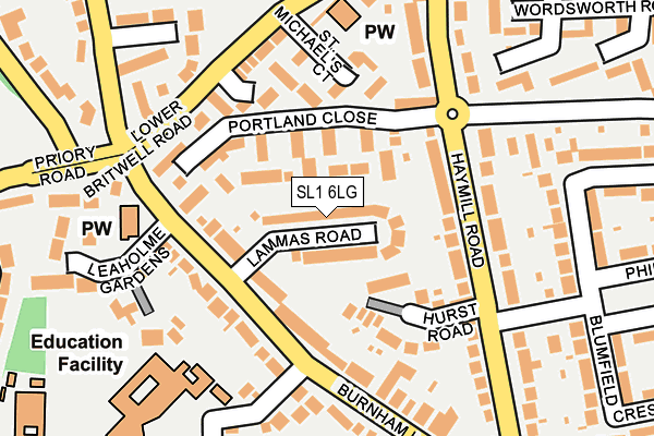 SL1 6LG map - OS OpenMap – Local (Ordnance Survey) SL1 6LG map - OS OpenMap – Local (Ordnance Survey)