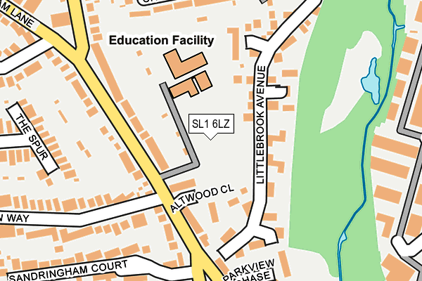 SL1 6LZ map - OS OpenMap – Local (Ordnance Survey) SL1 6LZ map - OS OpenMap – Local (Ordnance Survey)