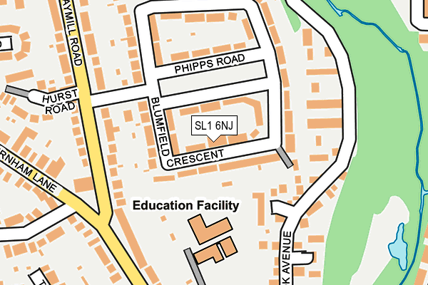 SL1 6NJ map - OS OpenMap – Local (Ordnance Survey) SL1 6NJ map - OS OpenMap – Local (Ordnance Survey)