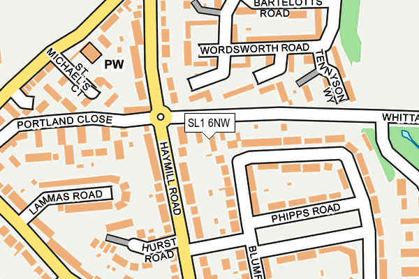 SL1 6NW map - OS OpenMap – Local (Ordnance Survey) SL1 6NW map - OS OpenMap – Local (Ordnance Survey)