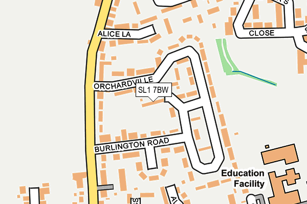 SL1 7BW map - OS OpenMap – Local (Ordnance Survey) SL1 7BW map - OS OpenMap – Local (Ordnance Survey)