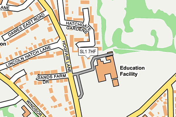 SL1 7HF map - OS OpenMap – Local (Ordnance Survey) SL1 7HF map - OS OpenMap – Local (Ordnance Survey)