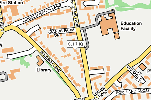 SL1 7HQ map - OS OpenMap – Local (Ordnance Survey) SL1 7HQ map - OS OpenMap – Local (Ordnance Survey)