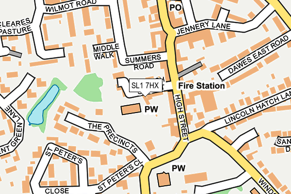 SL1 7HX map - OS OpenMap – Local (Ordnance Survey) SL1 7HX map - OS OpenMap – Local (Ordnance Survey)