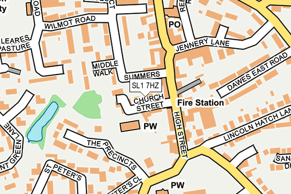 SL1 7HZ map - OS OpenMap – Local (Ordnance Survey) SL1 7HZ map - OS OpenMap – Local (Ordnance Survey)
