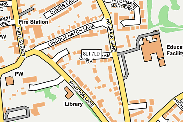 SL1 7LD map - OS OpenMap – Local (Ordnance Survey) SL1 7LD map - OS OpenMap – Local (Ordnance Survey)