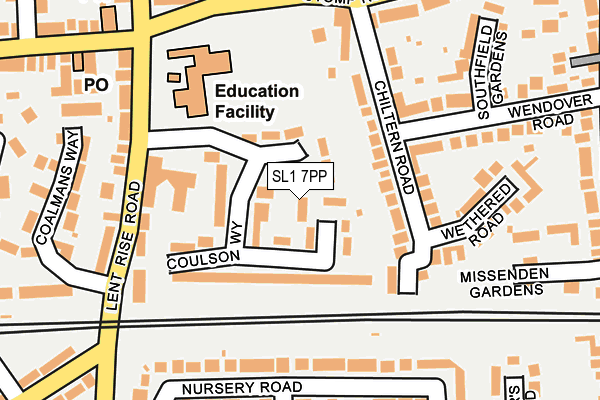 SL1 7PP map - OS OpenMap – Local (Ordnance Survey) SL1 7PP map - OS OpenMap – Local (Ordnance Survey)