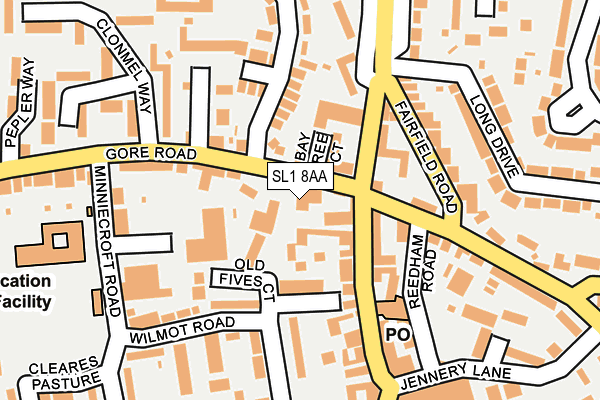 SL1 8AA map - OS OpenMap – Local (Ordnance Survey) SL1 8AA map - OS OpenMap – Local (Ordnance Survey)