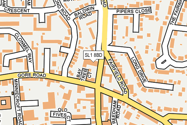 SL1 8BD map - OS OpenMap – Local (Ordnance Survey) SL1 8BD map - OS OpenMap – Local (Ordnance Survey)