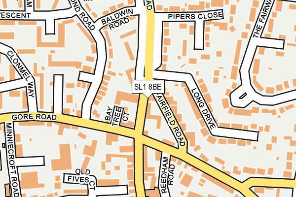 SL1 8BE map - OS OpenMap – Local (Ordnance Survey) SL1 8BE map - OS OpenMap – Local (Ordnance Survey)