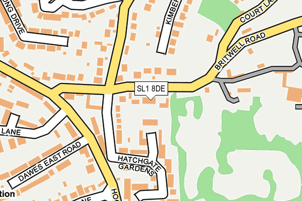 SL1 8DE map - OS OpenMap – Local (Ordnance Survey) SL1 8DE map - OS OpenMap – Local (Ordnance Survey)