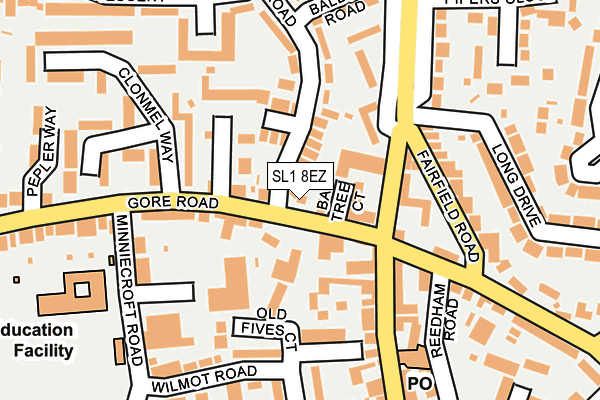 SL1 8EZ map - OS OpenMap – Local (Ordnance Survey) SL1 8EZ map - OS OpenMap – Local (Ordnance Survey)