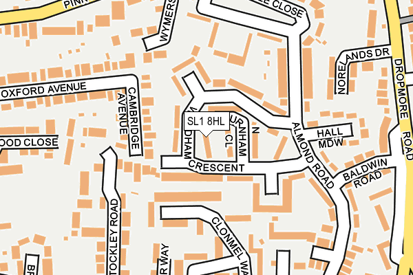 SL1 8HL map - OS OpenMap – Local (Ordnance Survey) SL1 8HL map - OS OpenMap – Local (Ordnance Survey)