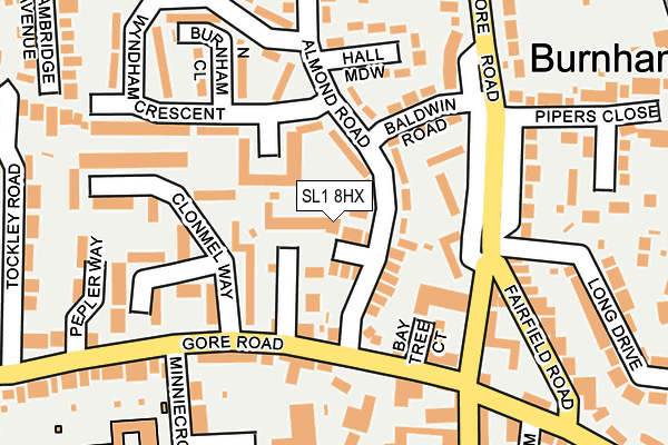 SL1 8HX map - OS OpenMap – Local (Ordnance Survey) SL1 8HX map - OS OpenMap – Local (Ordnance Survey)