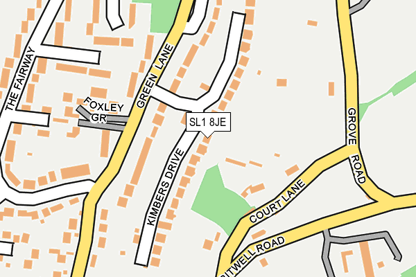 SL1 8JE map - OS OpenMap – Local (Ordnance Survey) SL1 8JE map - OS OpenMap – Local (Ordnance Survey)