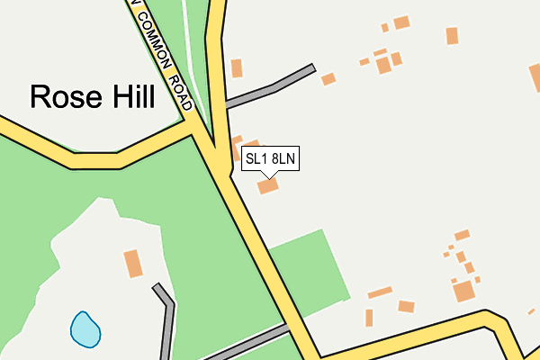 SL1 8LN map - OS OpenMap – Local (Ordnance Survey) SL1 8LN map - OS OpenMap – Local (Ordnance Survey)
