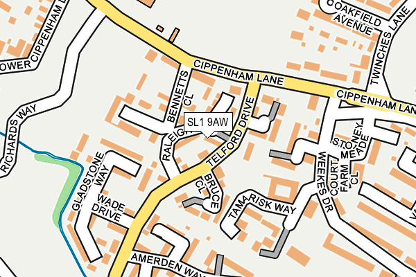 SL1 9AW map - OS OpenMap – Local (Ordnance Survey) SL1 9AW map - OS OpenMap – Local (Ordnance Survey)