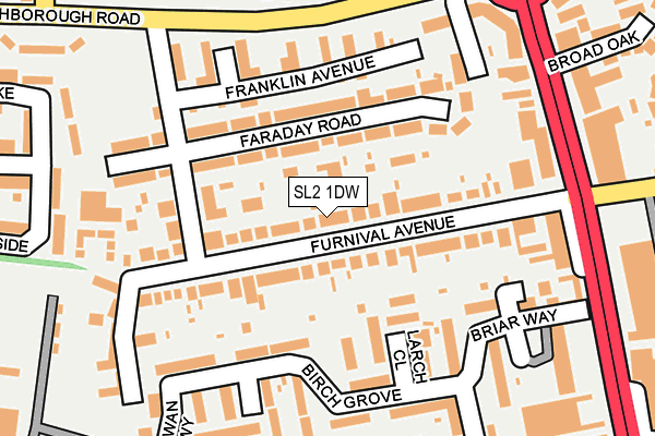 SL2 1DW map - OS OpenMap – Local (Ordnance Survey) SL2 1DW map - OS OpenMap – Local (Ordnance Survey)