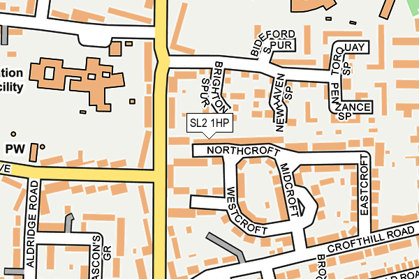 SL2 1HP map - OS OpenMap – Local (Ordnance Survey) SL2 1HP map - OS OpenMap – Local (Ordnance Survey)