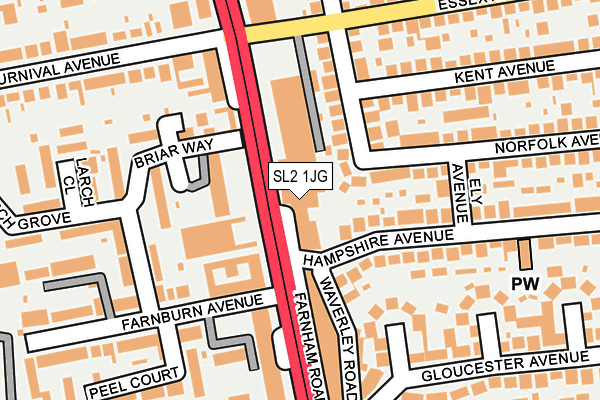 SL2 1JG map - OS OpenMap – Local (Ordnance Survey) SL2 1JG map - OS OpenMap – Local (Ordnance Survey)