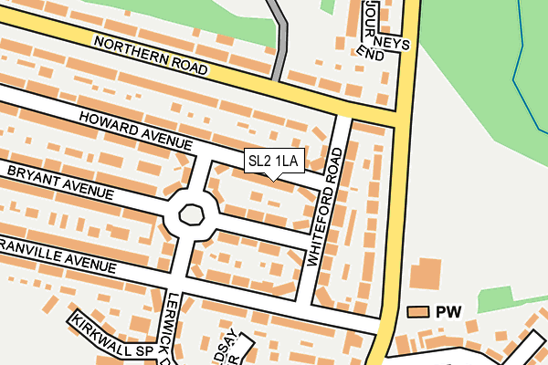 SL2 1LA map - OS OpenMap – Local (Ordnance Survey) SL2 1LA map - OS OpenMap – Local (Ordnance Survey)