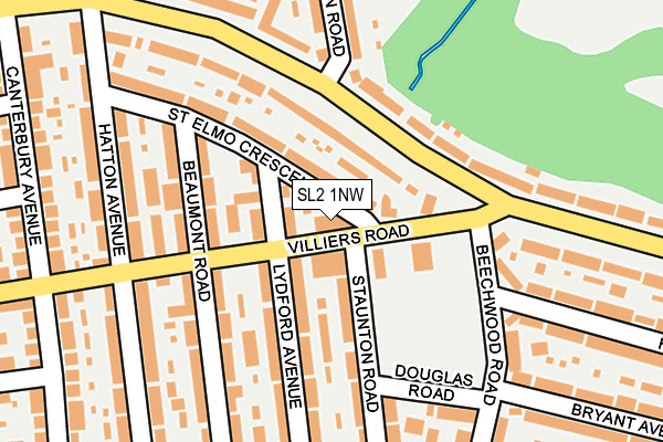 SL2 1NW map - OS OpenMap – Local (Ordnance Survey) SL2 1NW map - OS OpenMap – Local (Ordnance Survey)
