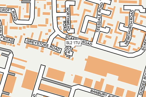 SL2 1TU map - OS OpenMap – Local (Ordnance Survey) SL2 1TU map - OS OpenMap – Local (Ordnance Survey)