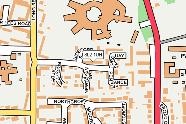 SL2 1UH map - OS OpenMap – Local (Ordnance Survey) SL2 1UH map - OS OpenMap – Local (Ordnance Survey)