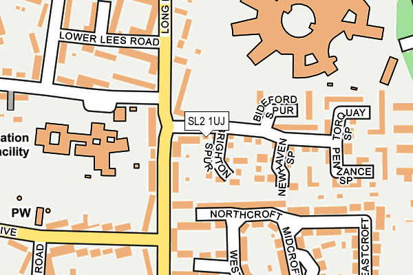SL2 1UJ map - OS OpenMap – Local (Ordnance Survey) SL2 1UJ map - OS OpenMap – Local (Ordnance Survey)