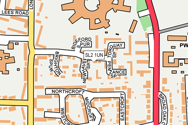 SL2 1UN map - OS OpenMap – Local (Ordnance Survey) SL2 1UN map - OS OpenMap – Local (Ordnance Survey)