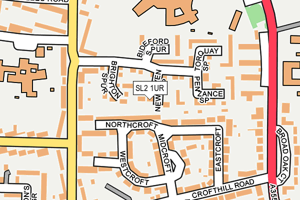 SL2 1UR map - OS OpenMap – Local (Ordnance Survey) SL2 1UR map - OS OpenMap – Local (Ordnance Survey)
