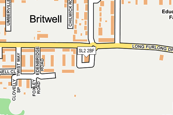 SL2 2BF map - OS OpenMap – Local (Ordnance Survey) SL2 2BF map - OS OpenMap – Local (Ordnance Survey)