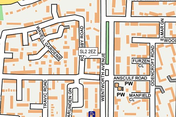 SL2 2EZ map - OS OpenMap – Local (Ordnance Survey) SL2 2EZ map - OS OpenMap – Local (Ordnance Survey)