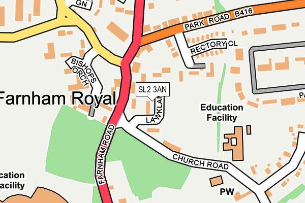 SL2 3AN map - OS OpenMap – Local (Ordnance Survey) SL2 3AN map - OS OpenMap – Local (Ordnance Survey)
