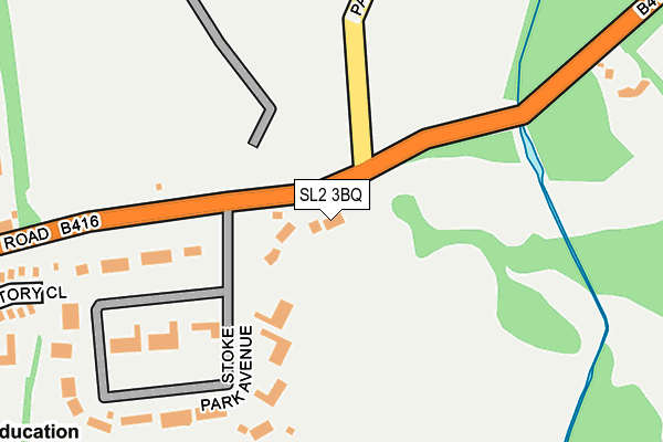 SL2 3BQ map - OS OpenMap – Local (Ordnance Survey) SL2 3BQ map - OS OpenMap – Local (Ordnance Survey)