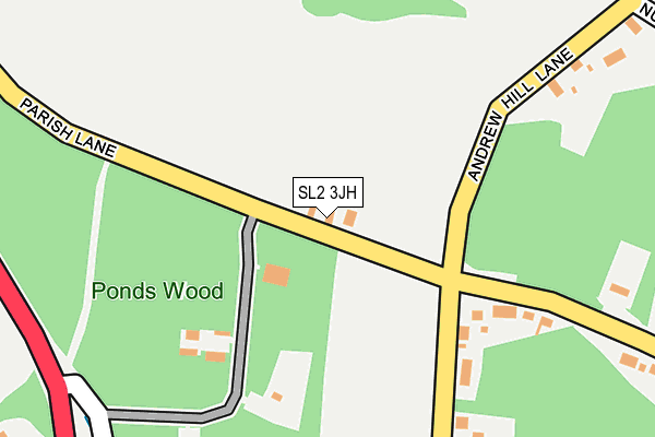SL2 3JH map - OS OpenMap – Local (Ordnance Survey) SL2 3JH map - OS OpenMap – Local (Ordnance Survey)