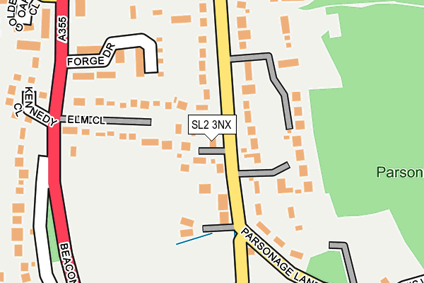 SL2 3NX map - OS OpenMap – Local (Ordnance Survey) SL2 3NX map - OS OpenMap – Local (Ordnance Survey)