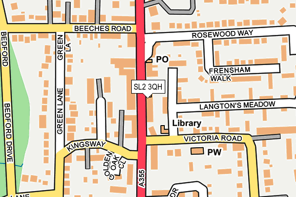 SL2 3QH map - OS OpenMap – Local (Ordnance Survey) SL2 3QH map - OS OpenMap – Local (Ordnance Survey)