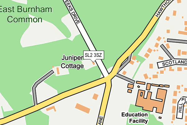 SL2 3SZ map - OS OpenMap – Local (Ordnance Survey) SL2 3SZ map - OS OpenMap – Local (Ordnance Survey)