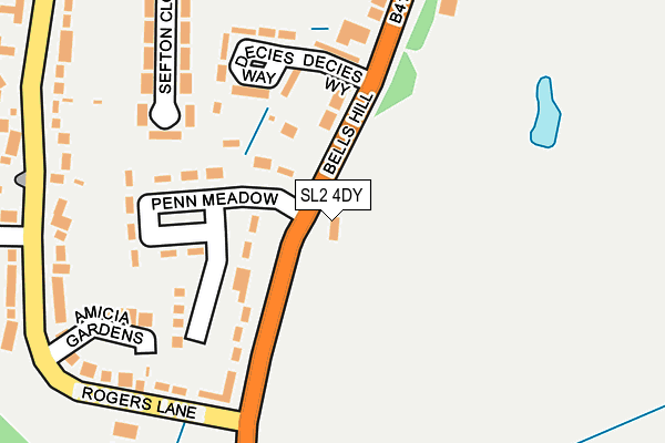 SL2 4DY map - OS OpenMap – Local (Ordnance Survey) SL2 4DY map - OS OpenMap – Local (Ordnance Survey)