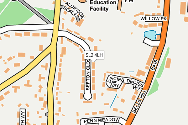 SL2 4LH map - OS OpenMap – Local (Ordnance Survey) SL2 4LH map - OS OpenMap – Local (Ordnance Survey)