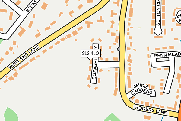 SL2 4LQ map - OS OpenMap – Local (Ordnance Survey) SL2 4LQ map - OS OpenMap – Local (Ordnance Survey)